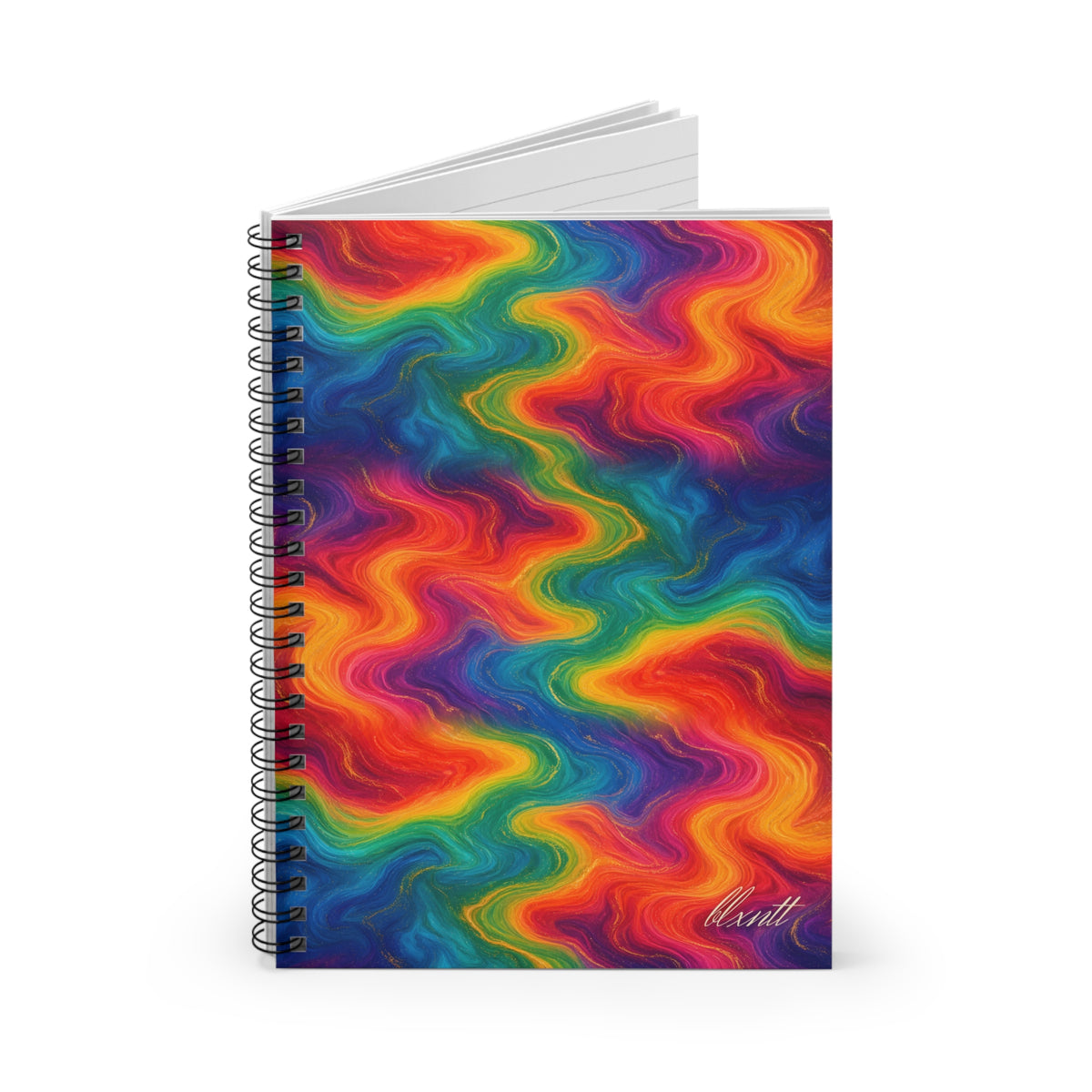 Rainbow Marble Spiral Notebook