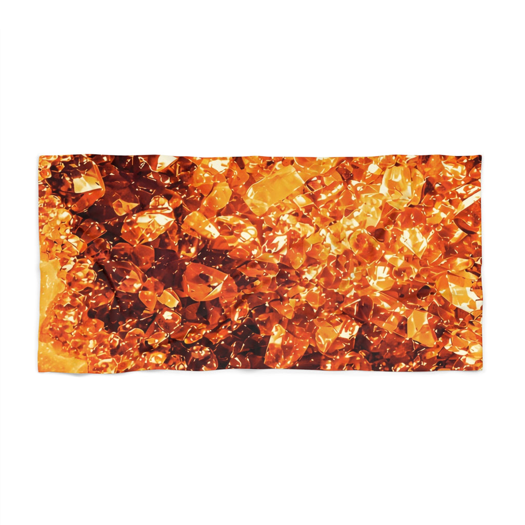 Geode Core - Molten Lava Beach Towel