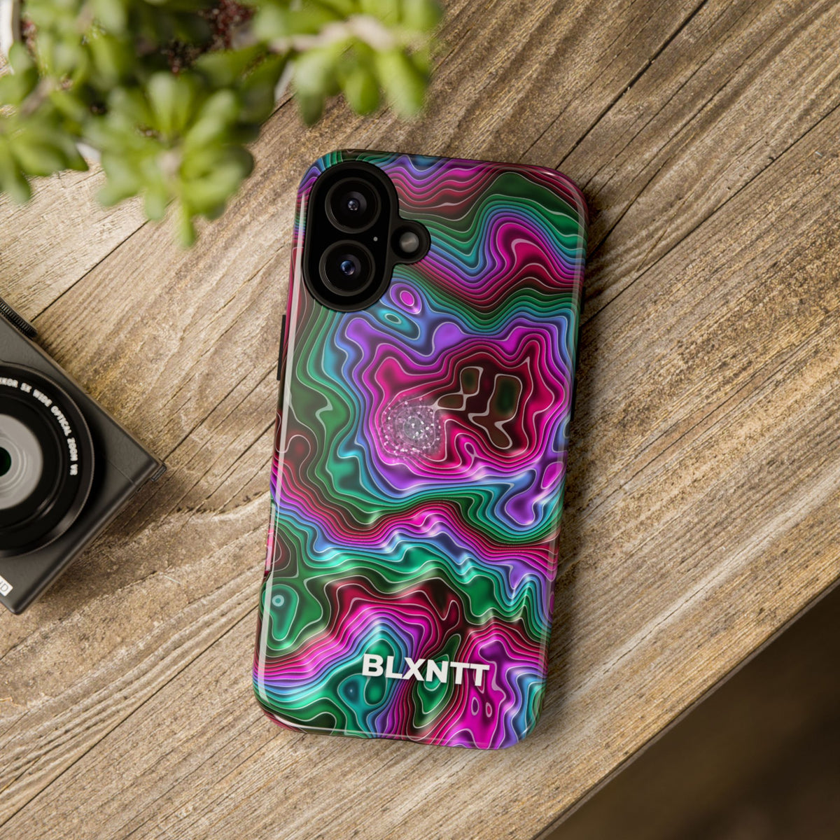 Neon Agate Phone Case
