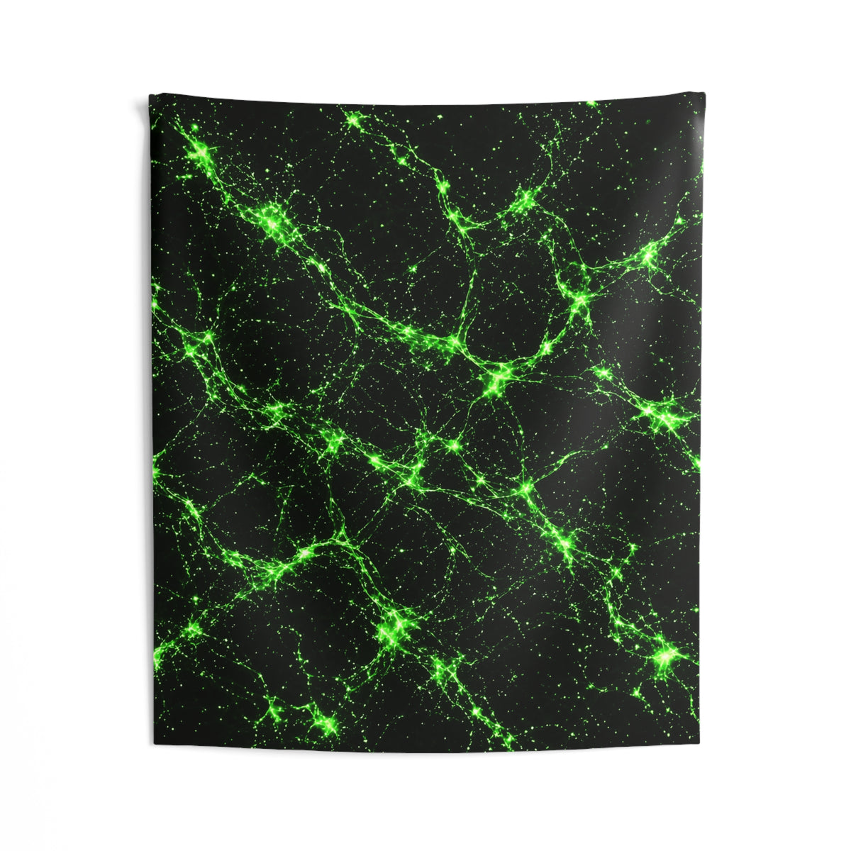 Neon Mycelium - Toxic Lime Tapestry