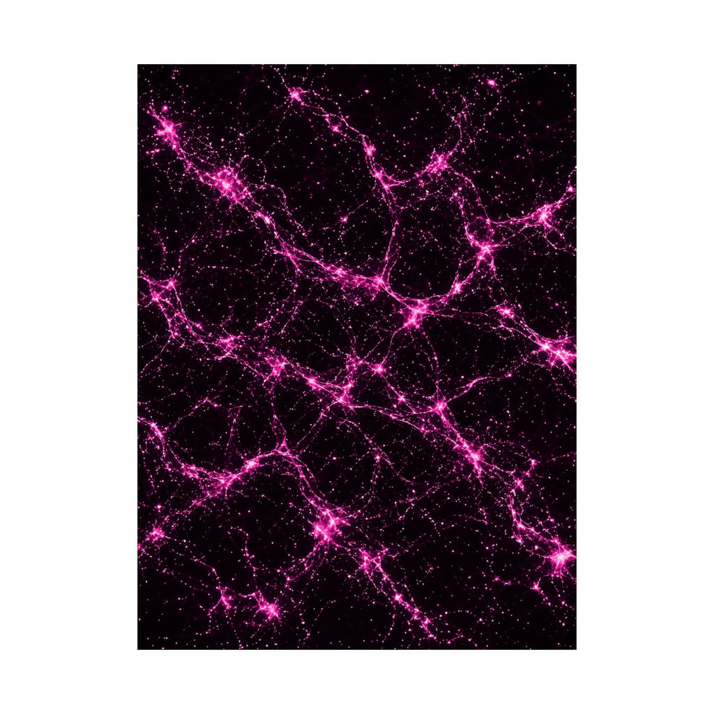Neon Mycelium - Hot Pink Pulse Poster
