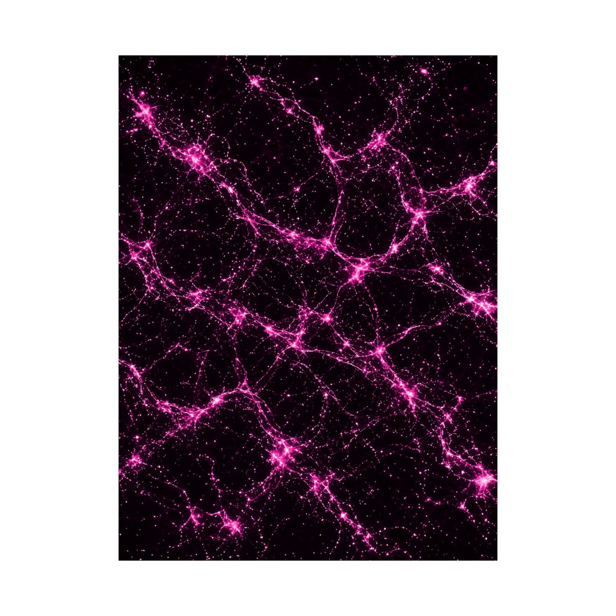 Neon Mycelium - Hot Pink Pulse Poster