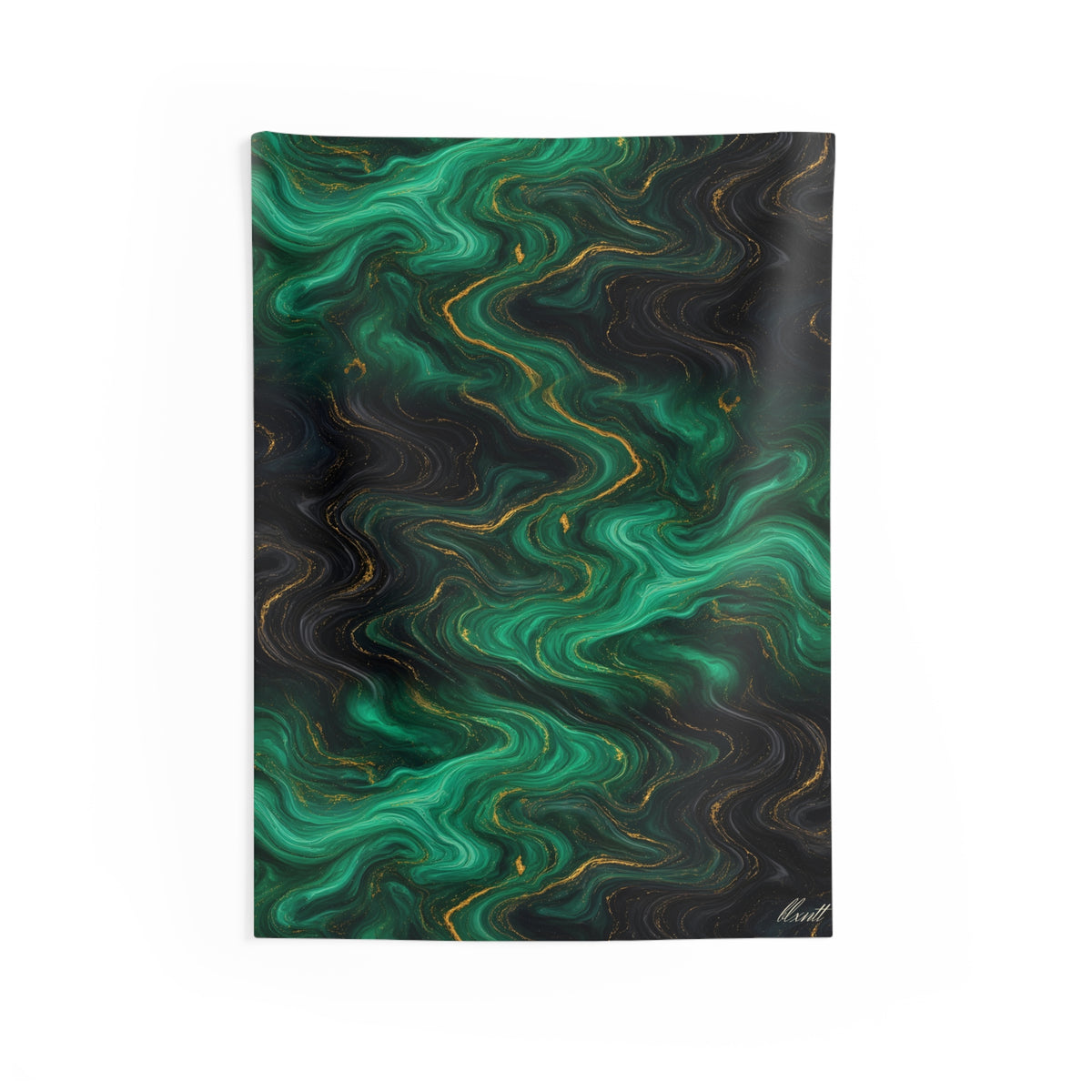 Emerald & Black Marble Tapestry