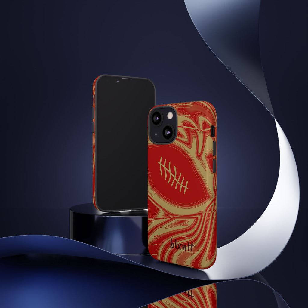 Scarlet & Gold Trippy Football Phone Case