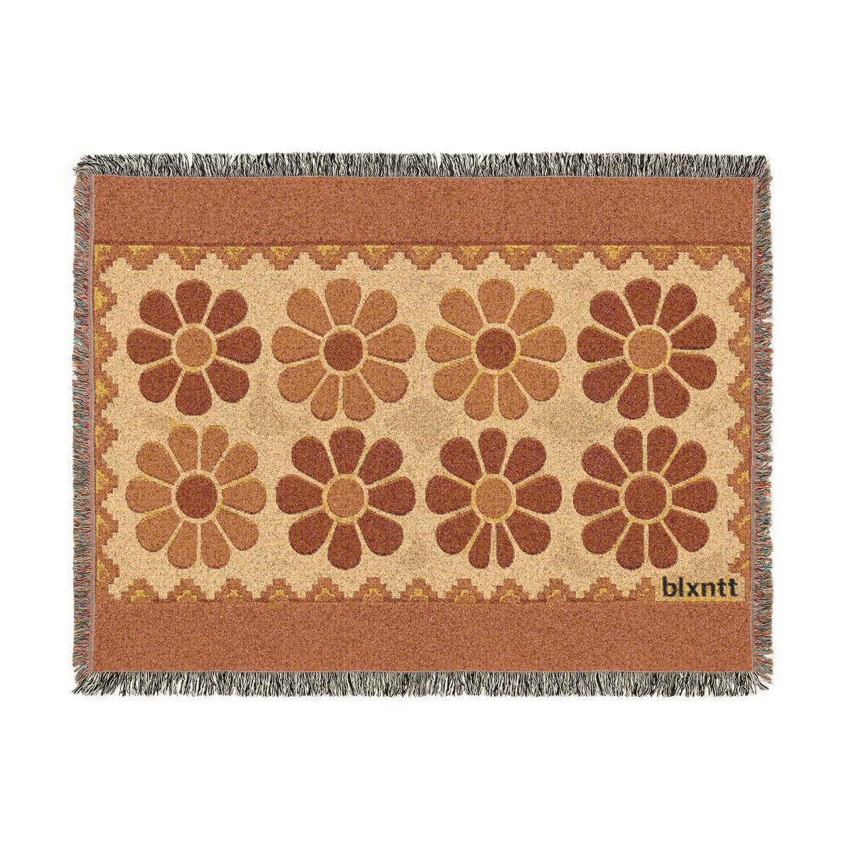 BLXNTT Orange Hippie Woven Blanket #4