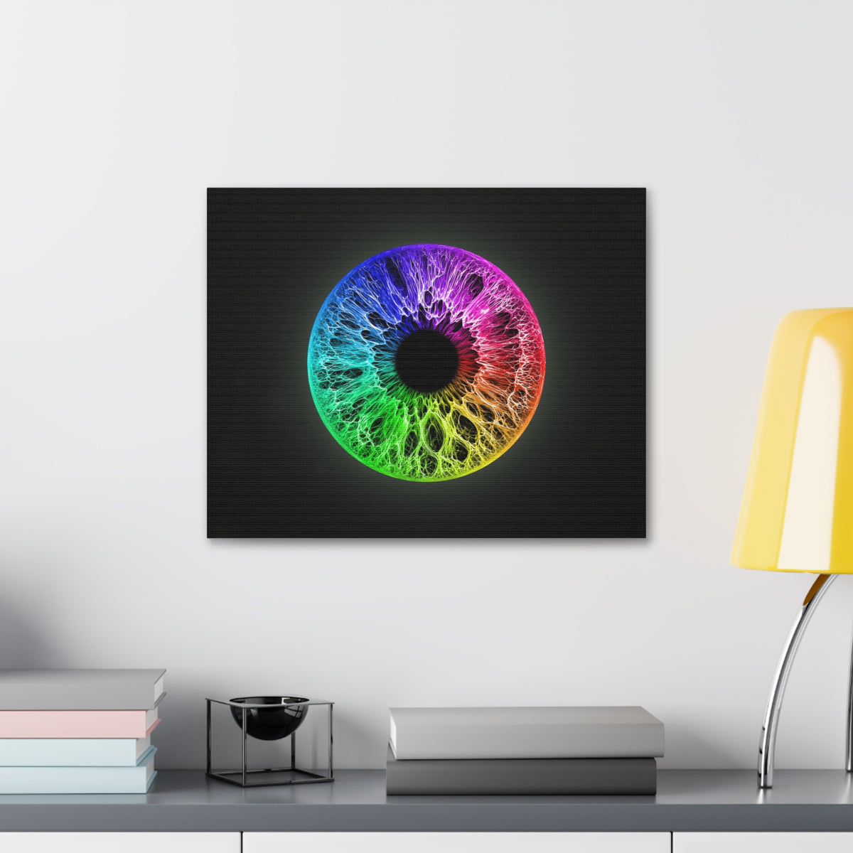 BLXNTT Iris – Lace Web Rainbow Sectors Glossy Canvas