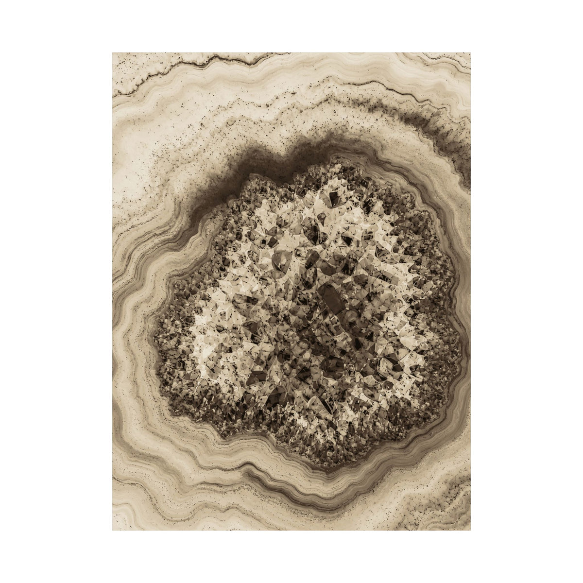 Geode Core - Ink on Paper Poster