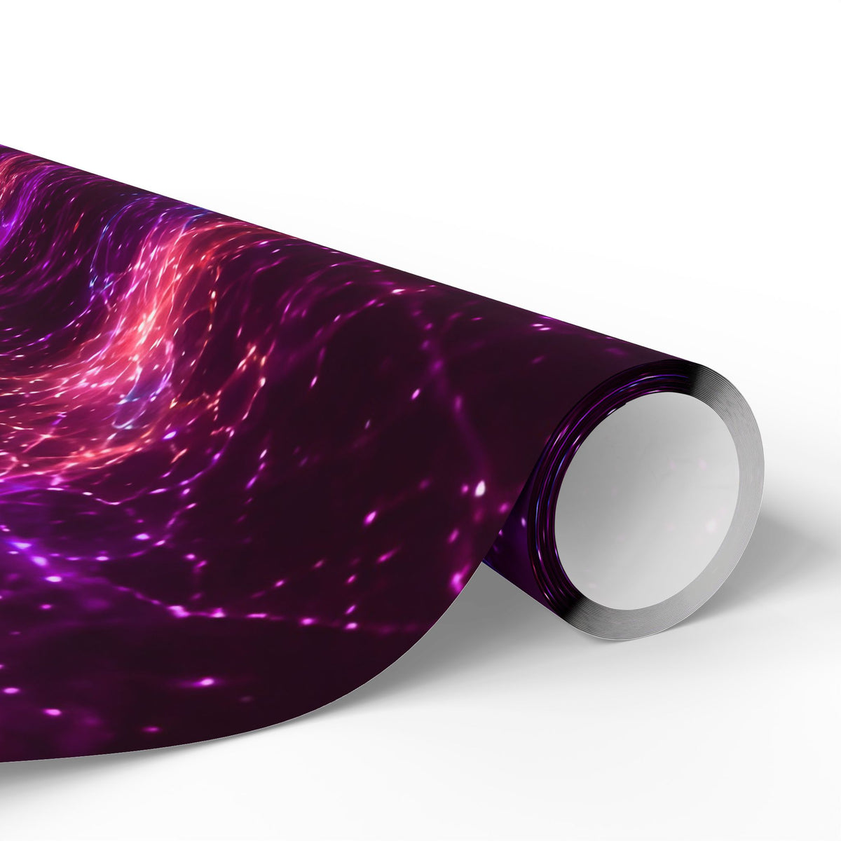 Neon Mycelium - Ember Orchid Wrapping Paper