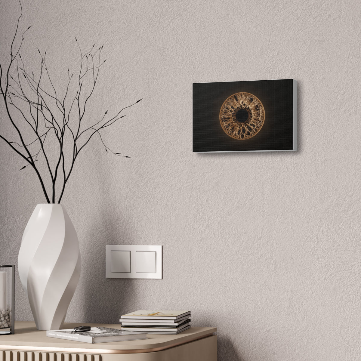 BLXNTT Iris – Lace Web Light Brown Glossy Canvas