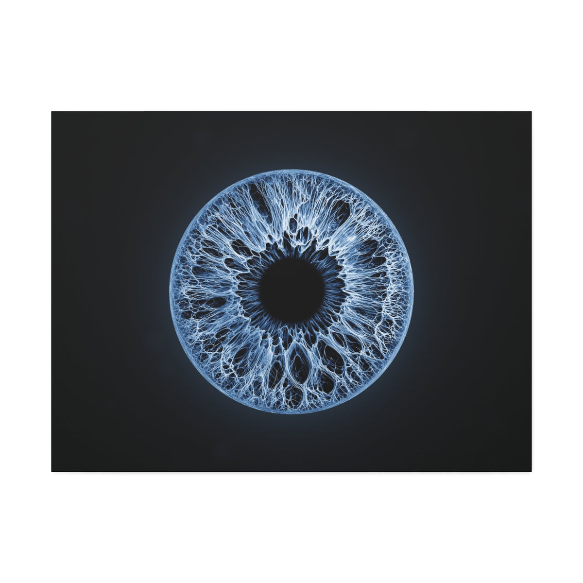 BLXNTT Iris – Lace Web Blue Glossy Canvas