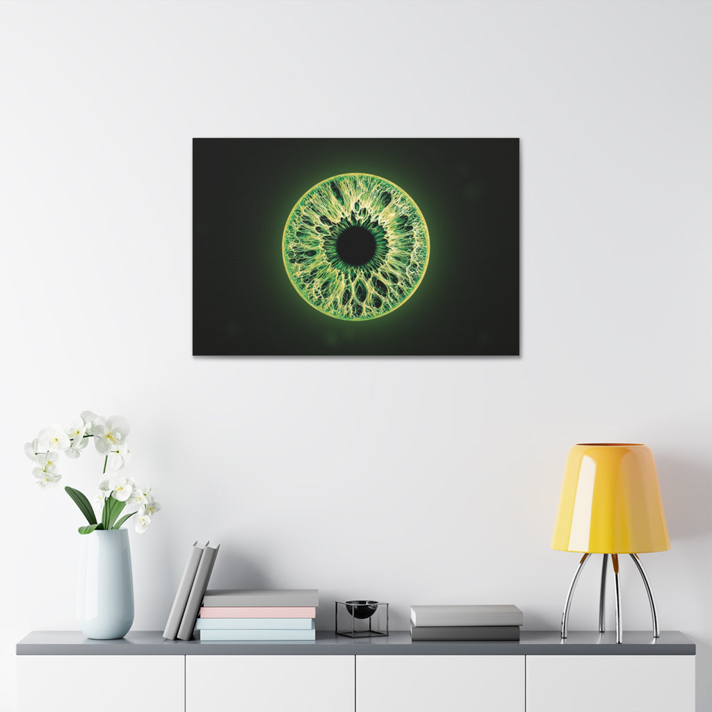 BLXNTT Iris – Lace Web Emerald Gold Glossy Canvas
