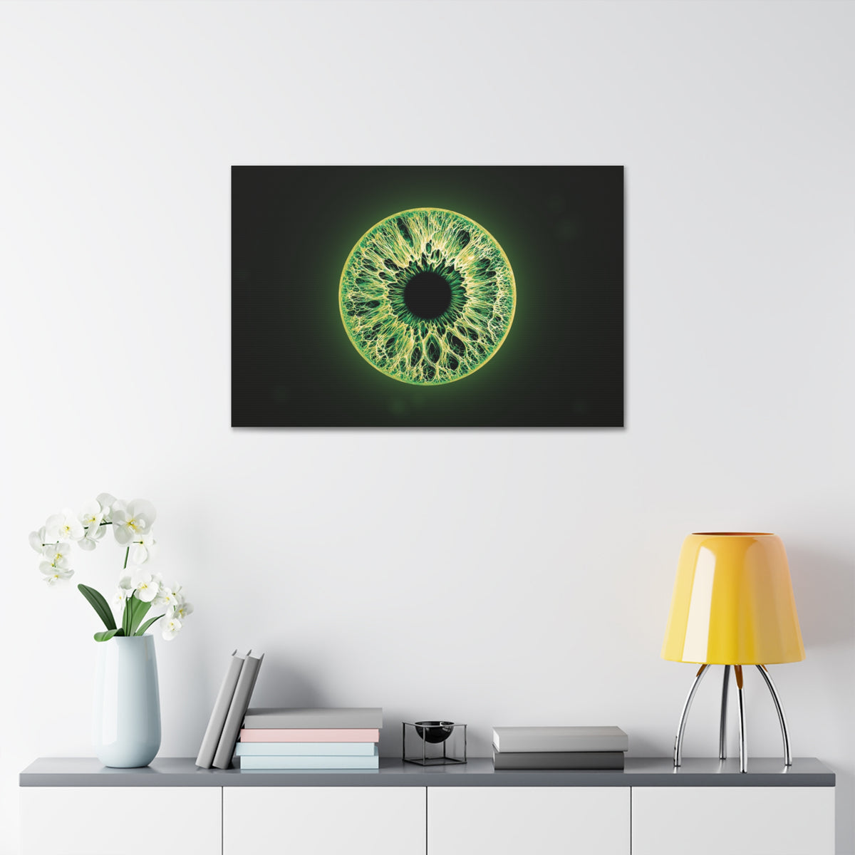 BLXNTT Iris – Lace Web Emerald Gold Glossy Canvas