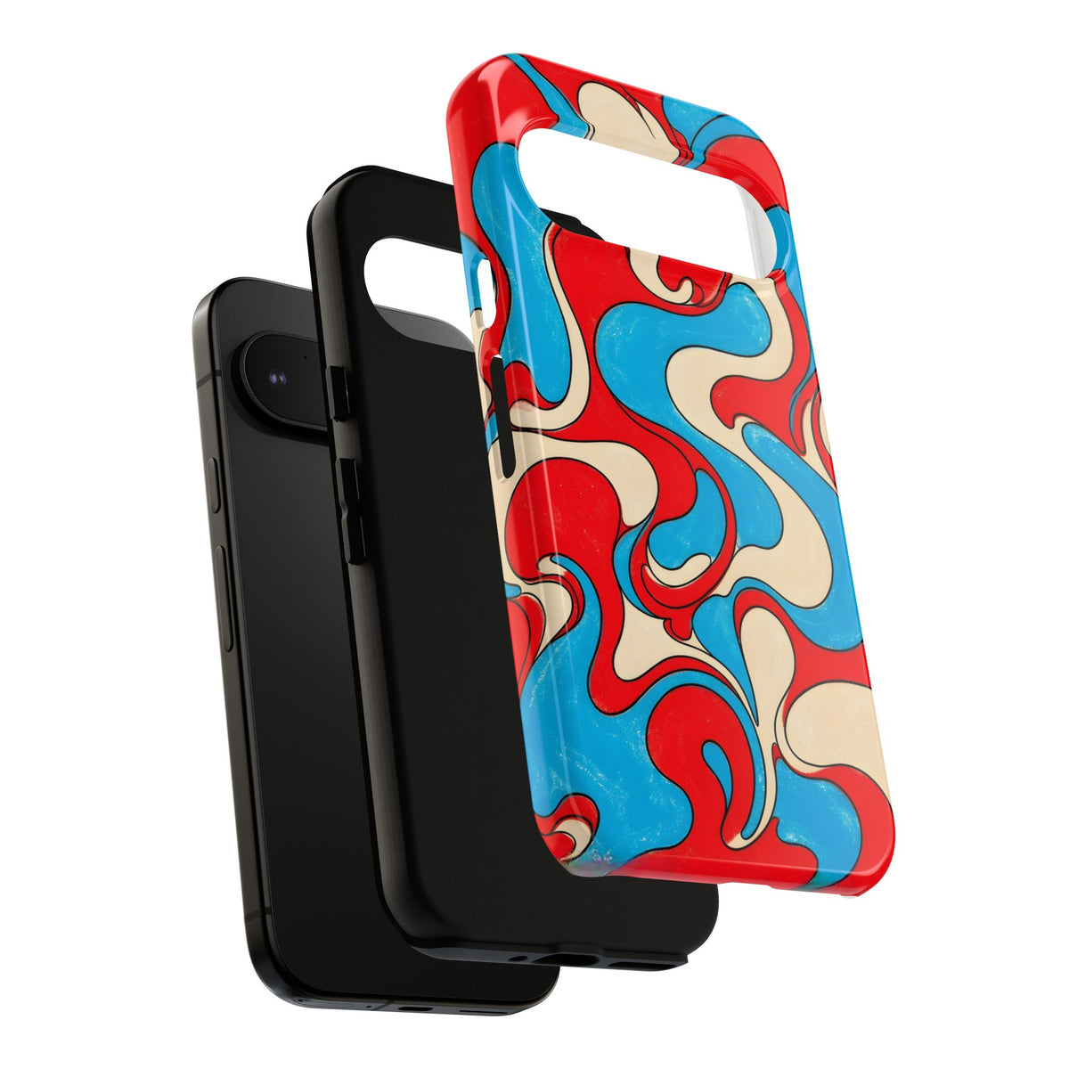 Fillmore Flow - Red, Cyan & Cream Phone Case
