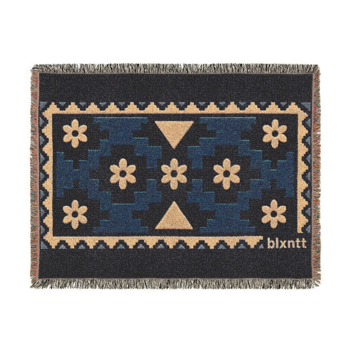 BLXNTT Blue Hippie Woven Blanket #4