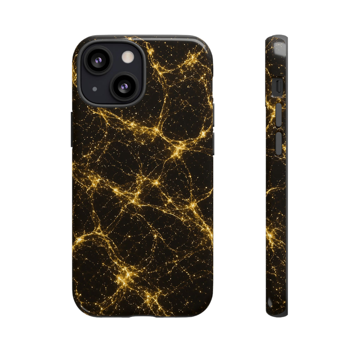 Neon Mycelium - Gold Filigree Phone Case