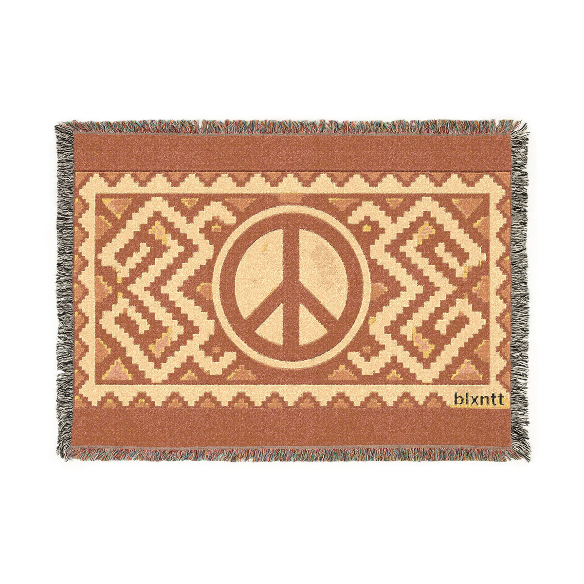 BLXNTT Orange Hippie Woven Blanket #3