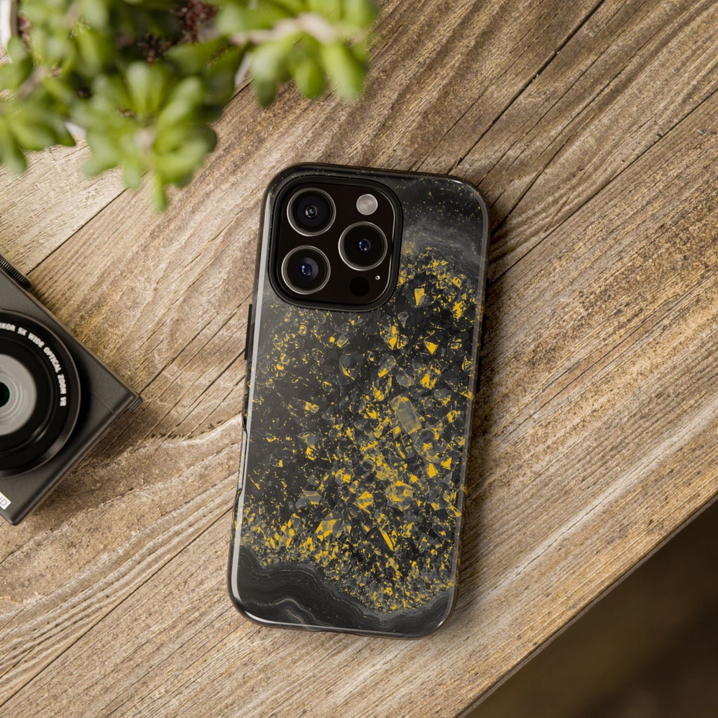 Geode Core - Mono Gold Spark Phone Case