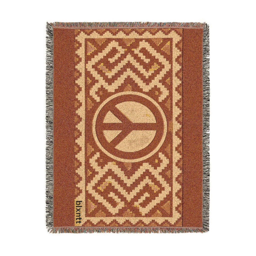 BLXNTT Orange Hippie Woven Blanket #3