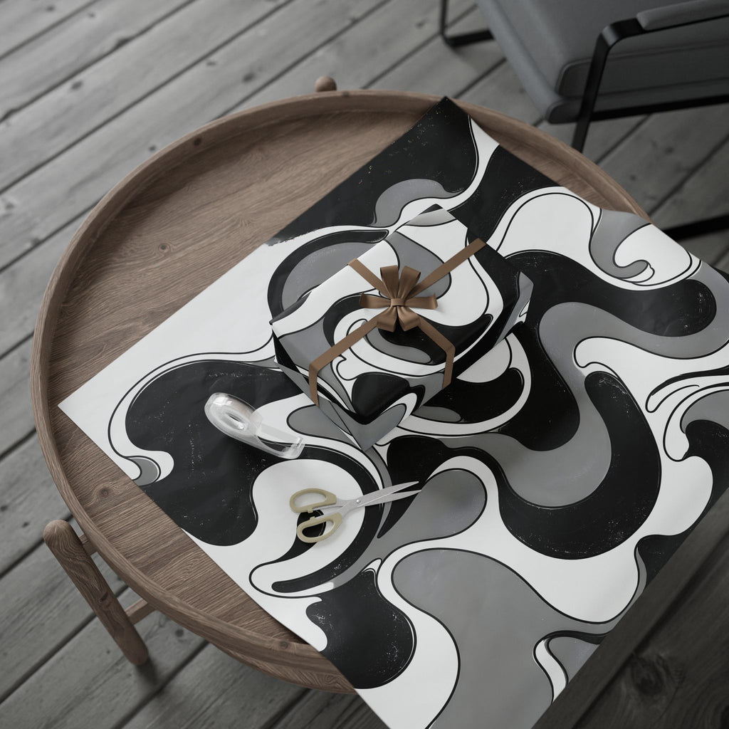 Fillmore Flow - Monochrome Wrapping Paper