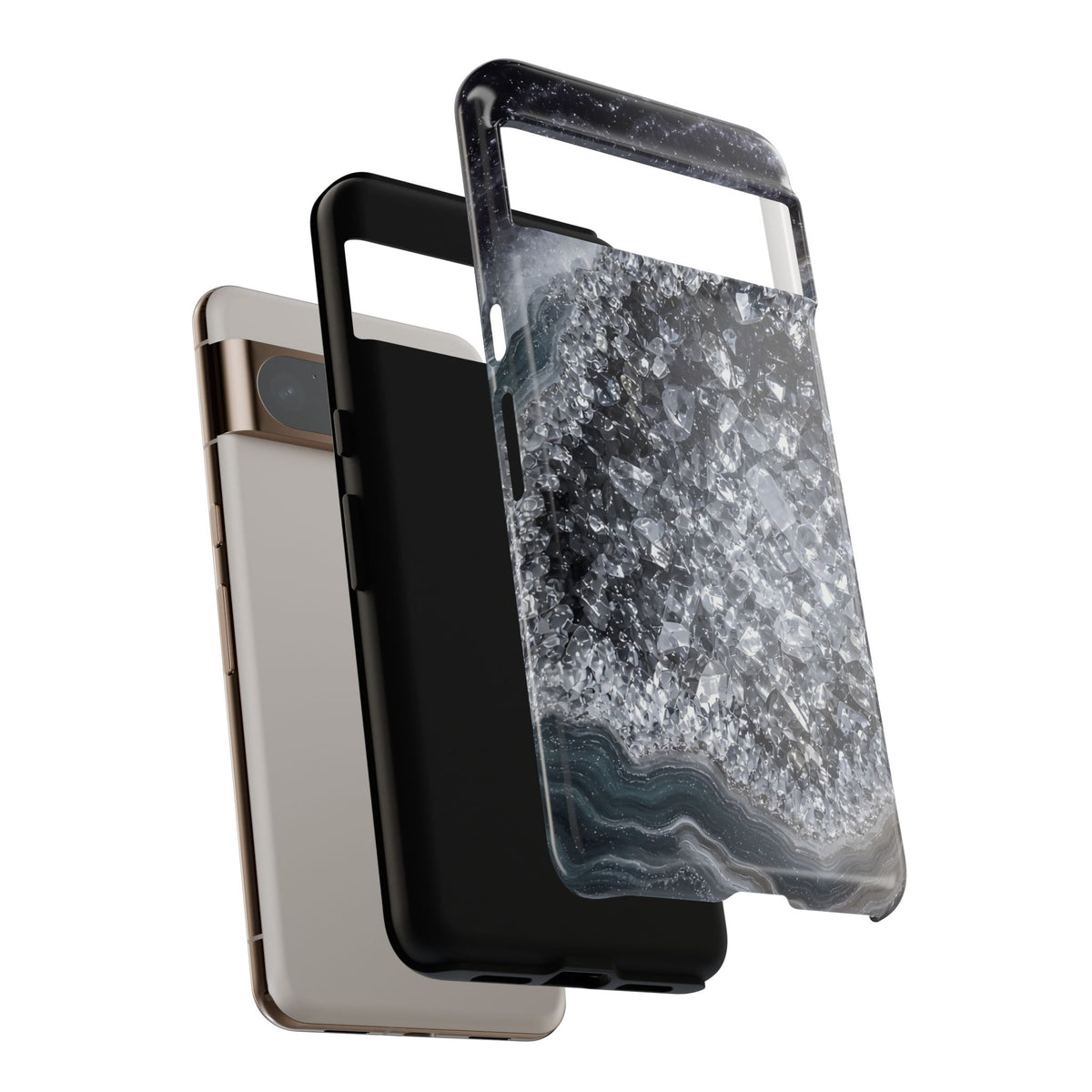 Geode Core - Silver Smoke Phone Case