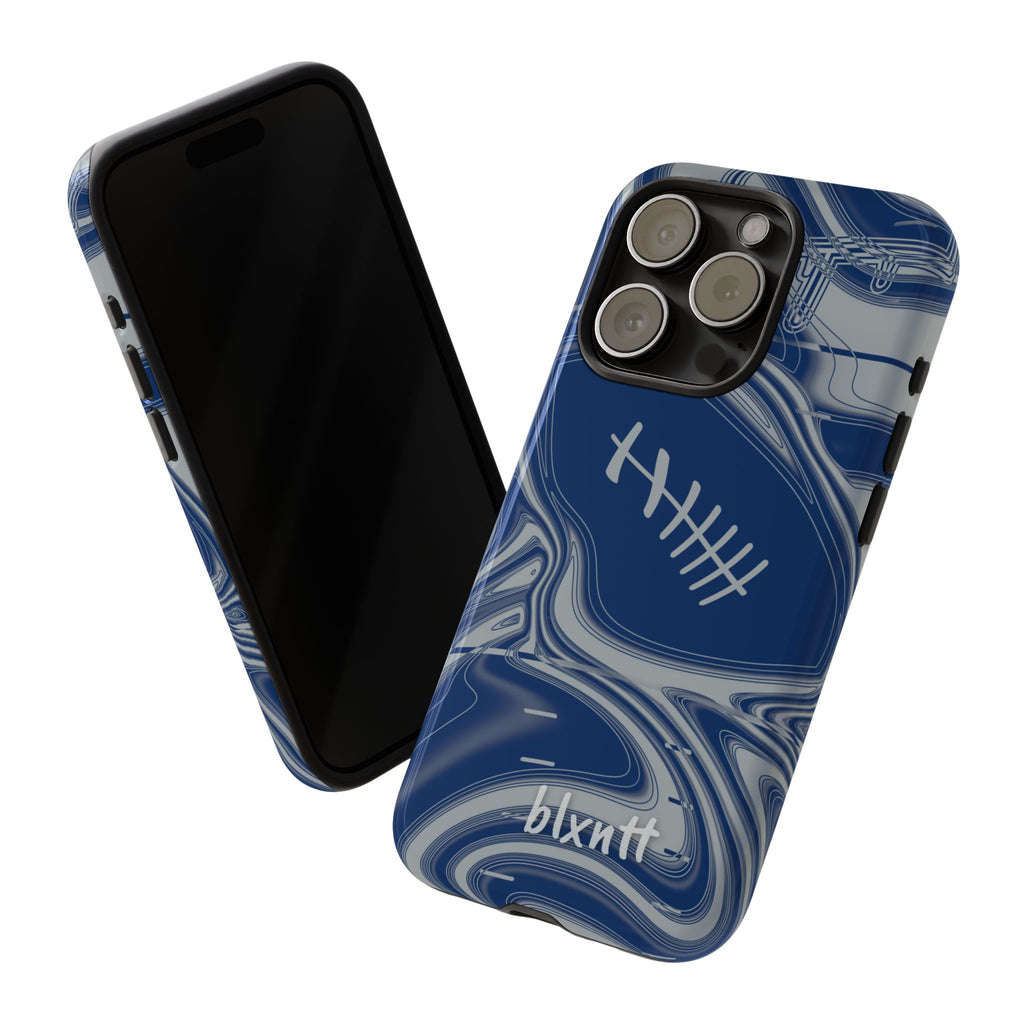 Blue & Gray Trippy Football Phone Case