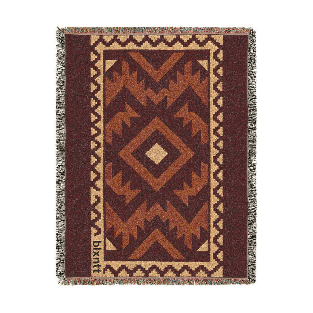 BLXNTT Red Hippie Woven Blanket #2