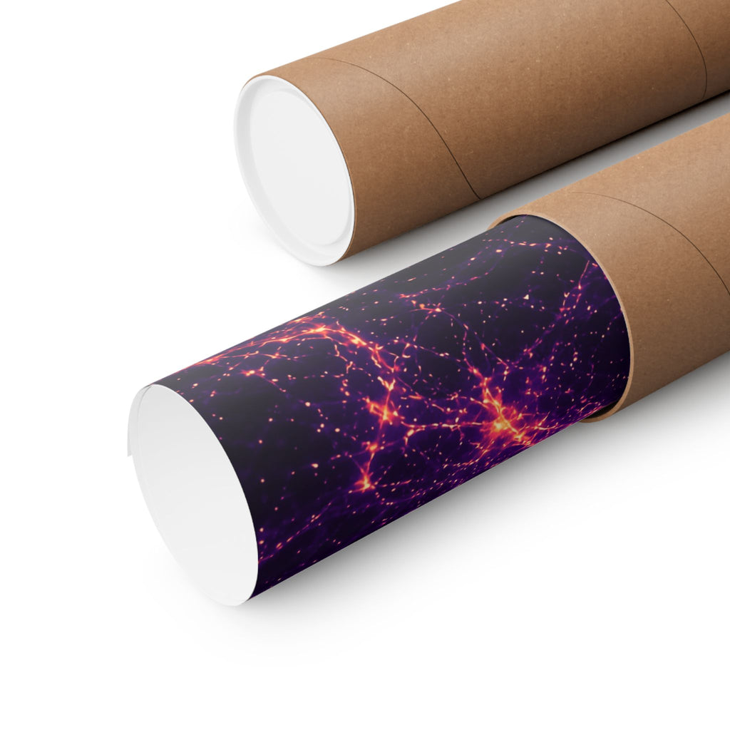 Neon Mycelium - Sunset Synapse Poster