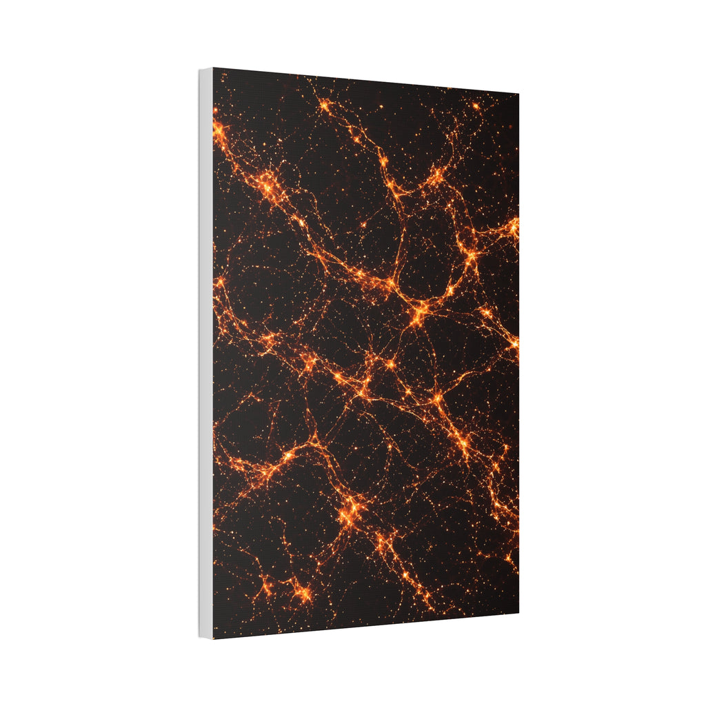 Neon Mycelium - Solar Flare Glossy Canvas