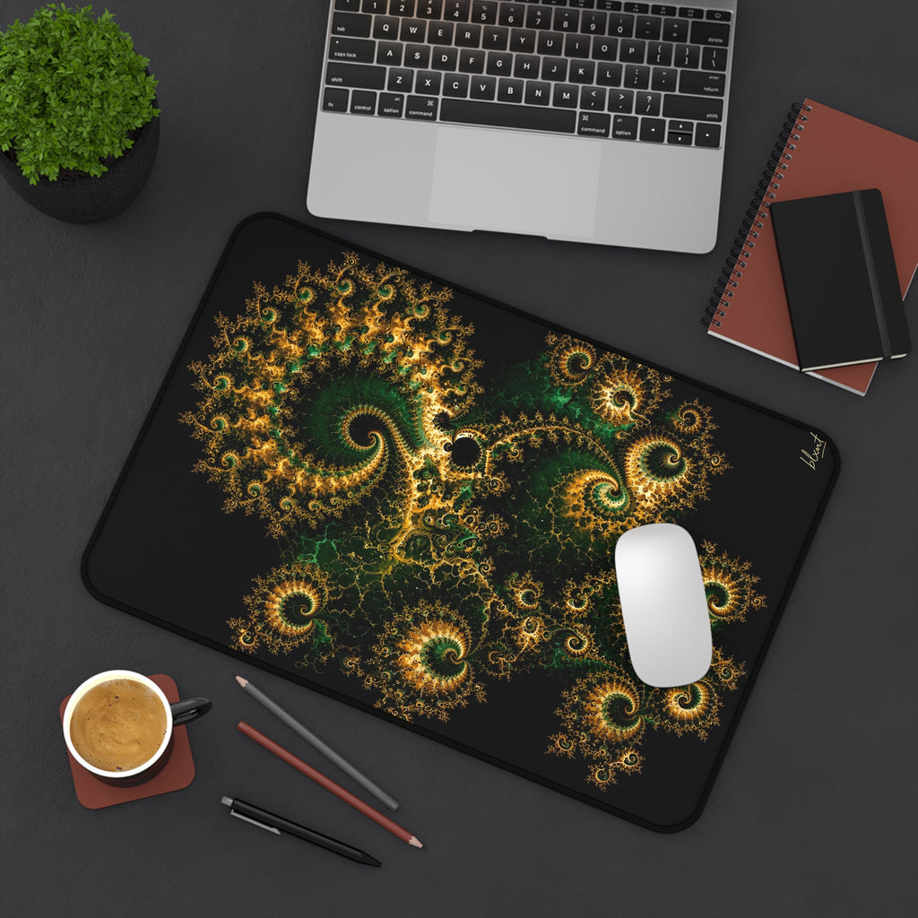 Copper Infinity - Emerald & Gold Desk Mat
