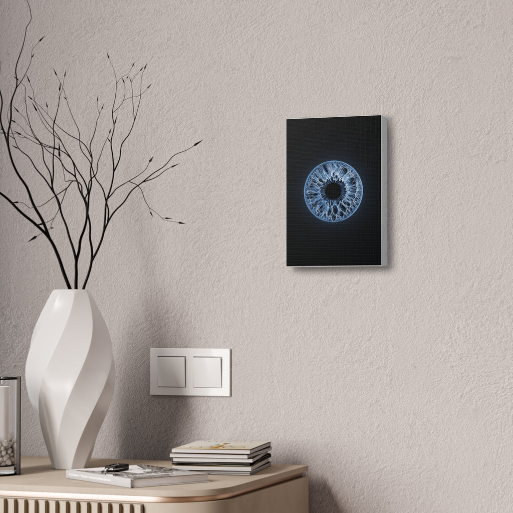 BLXNTT Iris – Lace Web Blue Glossy Canvas
