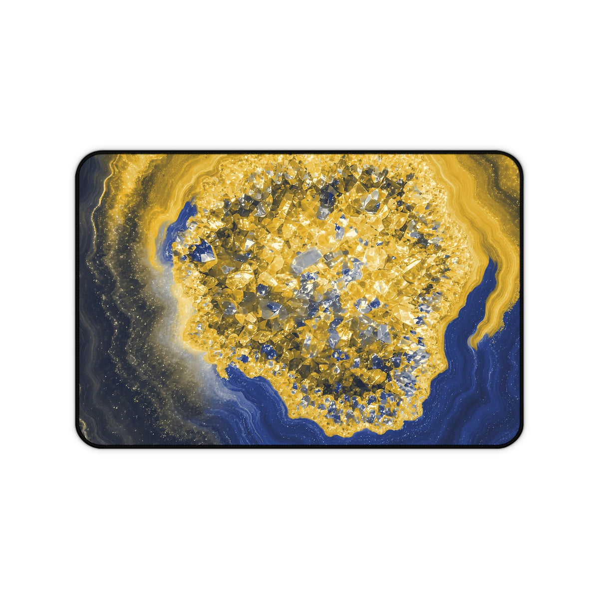 Geode Core - Mustard Navy Desk Mat