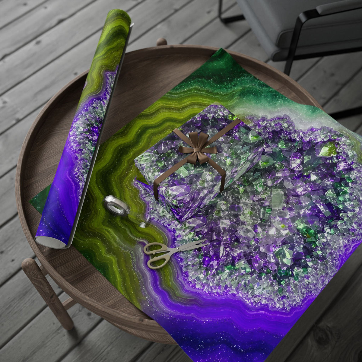 Geode Core - Ruby Emerald Wrapping Paper