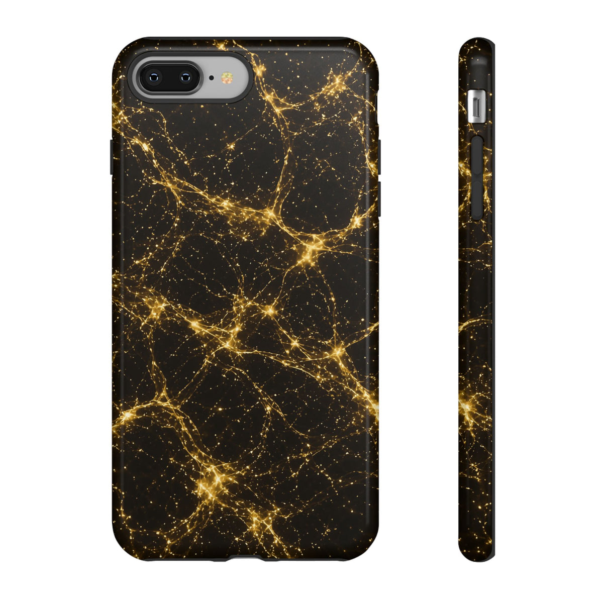 Neon Mycelium - Gold Filigree Phone Case