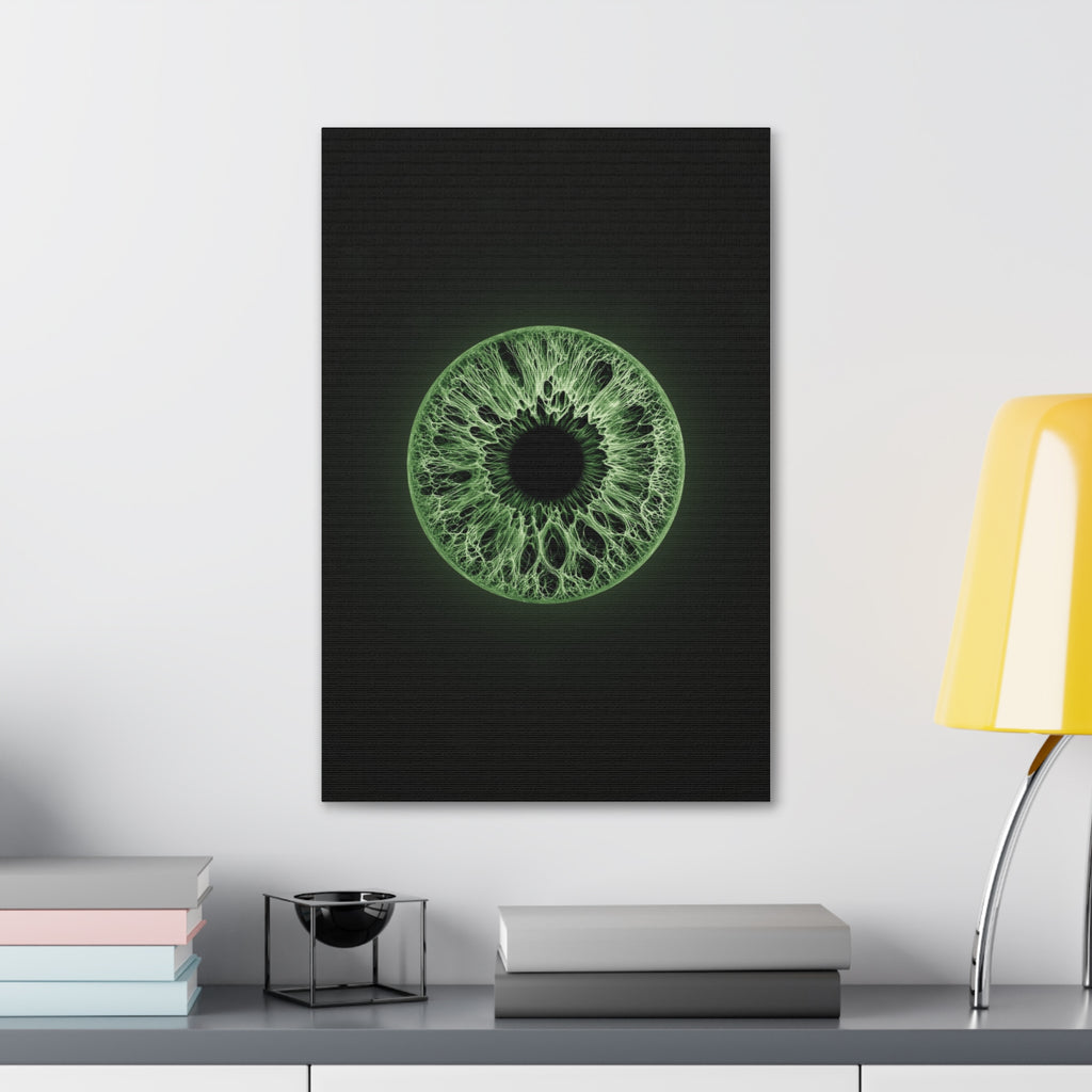 BLXNTT Iris – Lace Web Green Glossy Canvas