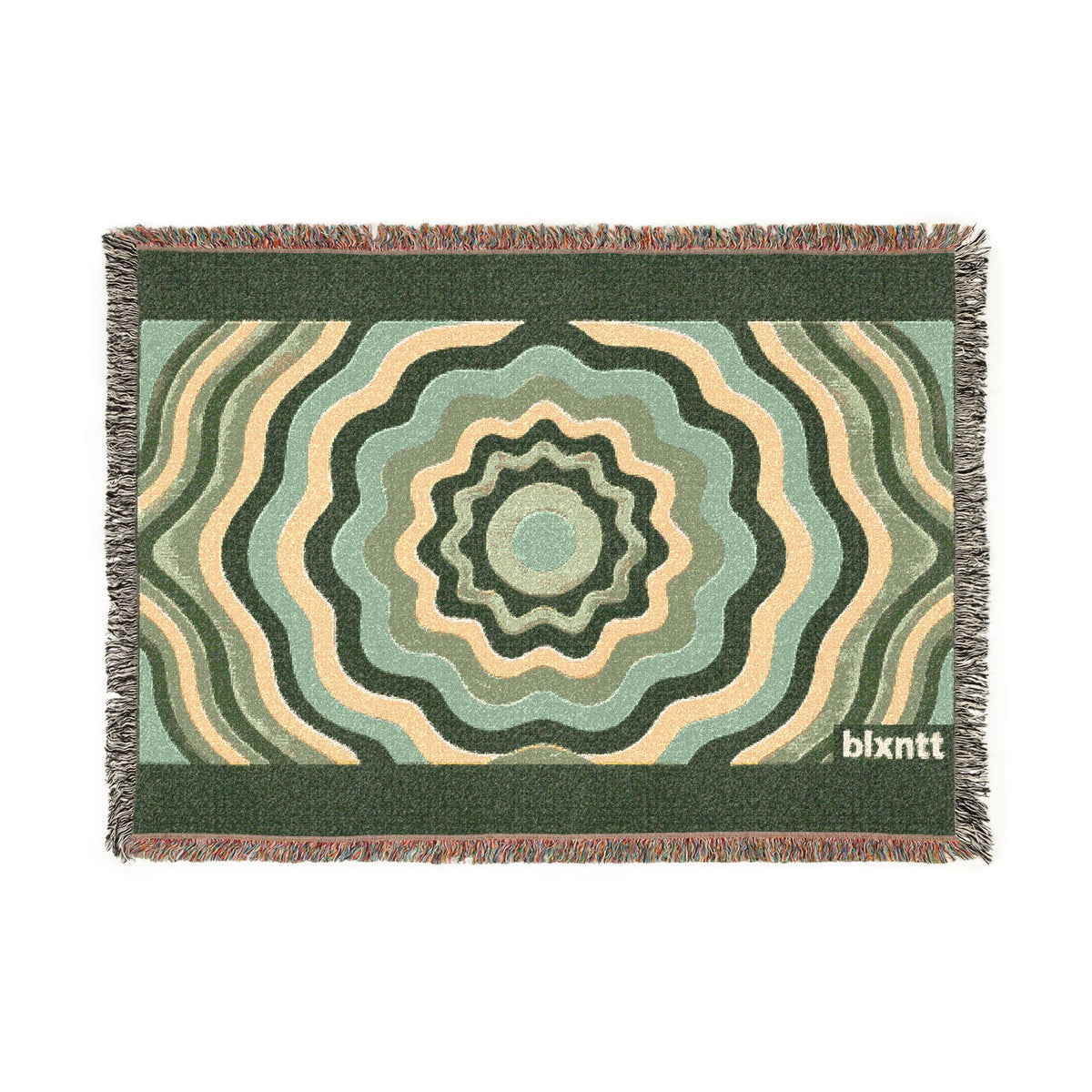 BLXNTT Green Hippie Woven Blanket #3