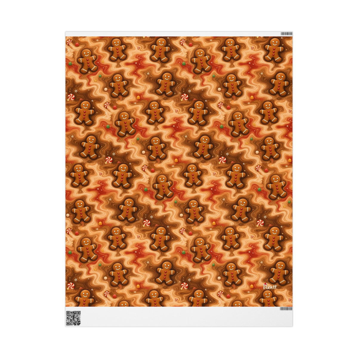 Gingerbread Trippy Christmas Wrapping Paper