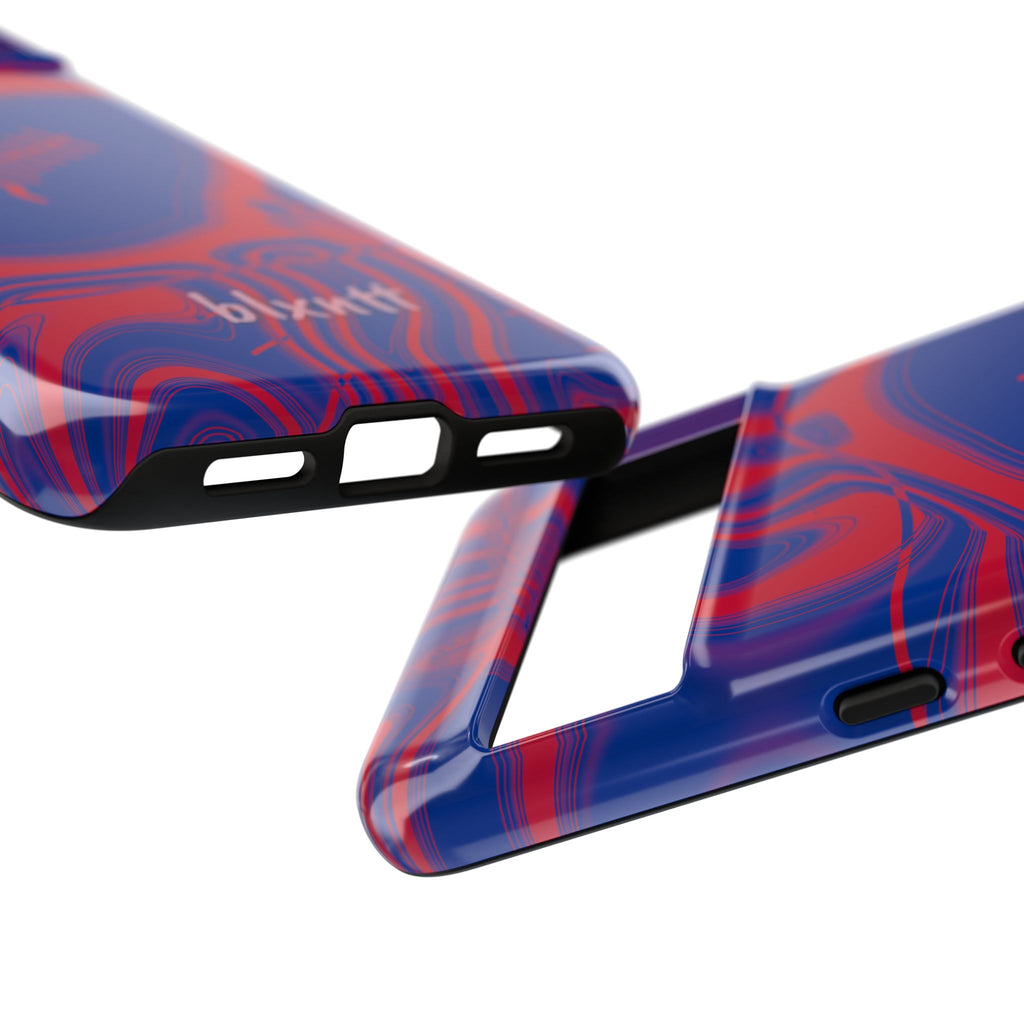 Royal Blue & Red Trippy Football Phone Case