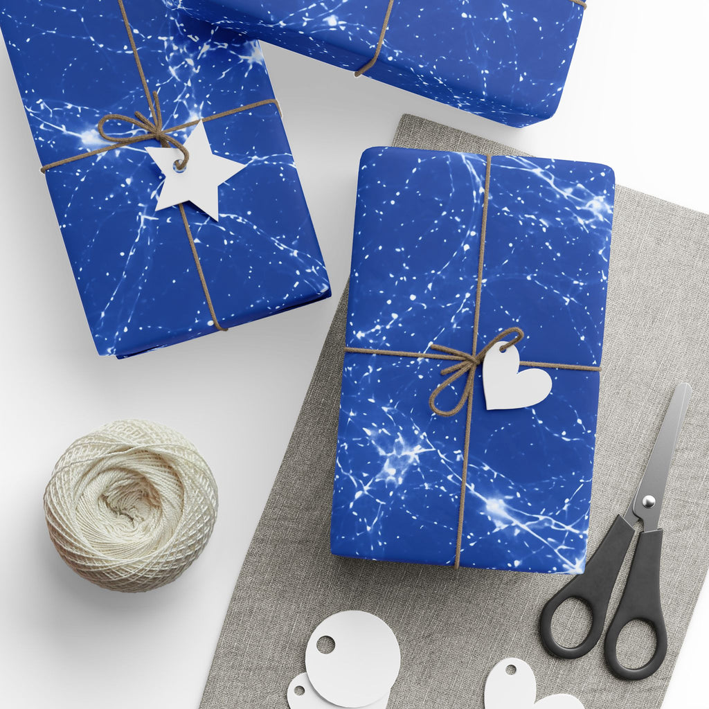 Neon Mycelium - Blueprint Wrapping Paper