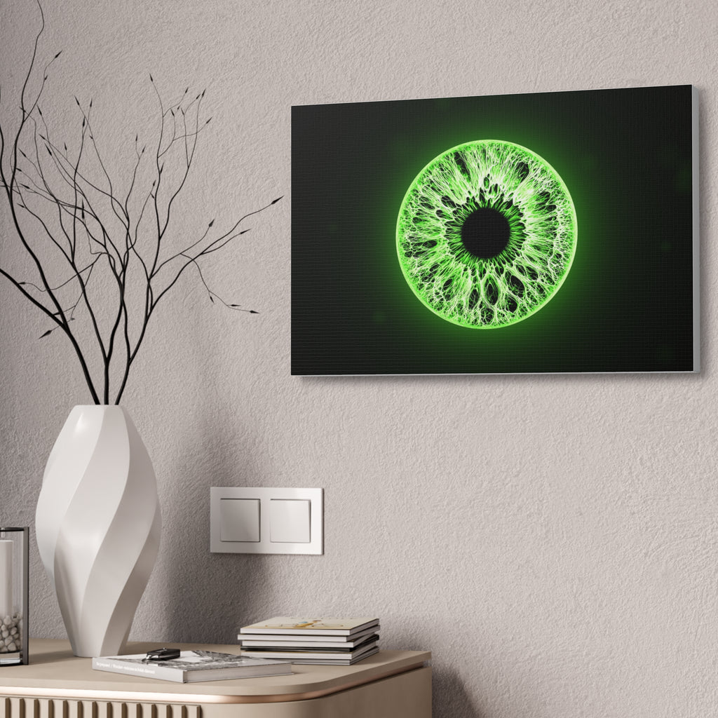 BLXNTT Iris – Lace Web Lime Shock Glossy Canvas