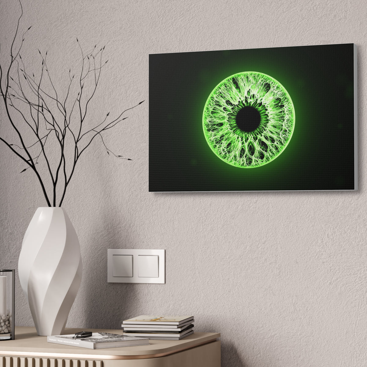 BLXNTT Iris – Lace Web Lime Shock Glossy Canvas