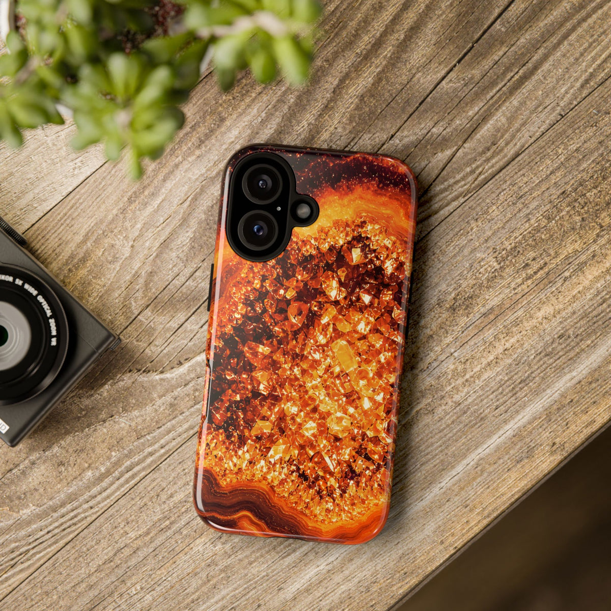 Geode Core - Molten Lava Phone Case