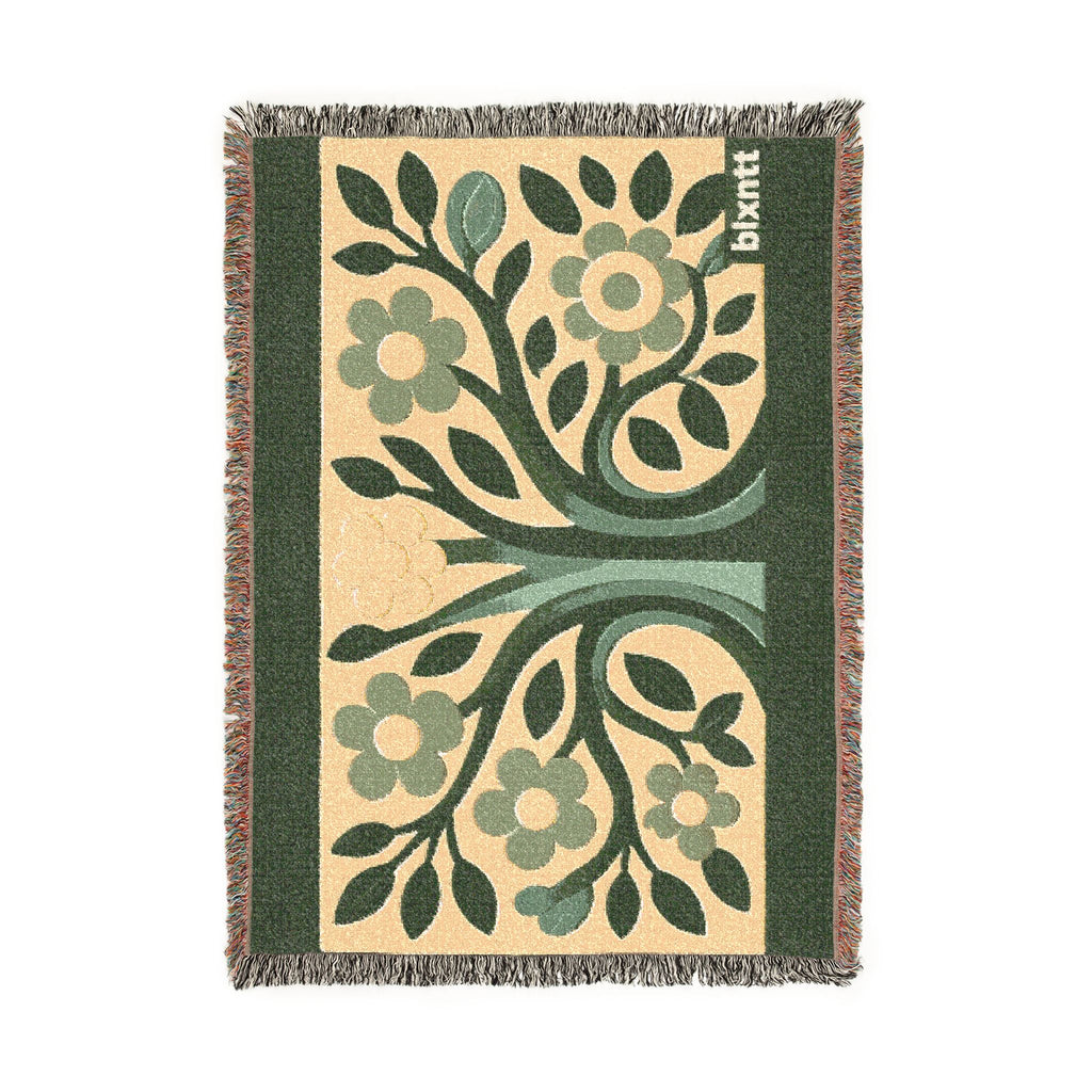BLXNTT Green Hippie Woven Blanket #4