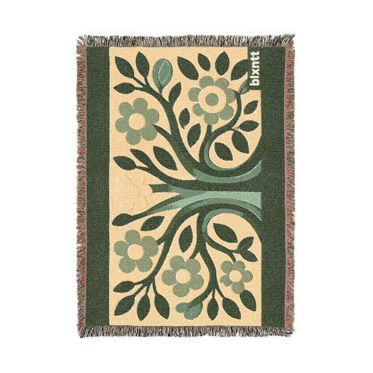 BLXNTT Green Hippie Woven Blanket #4