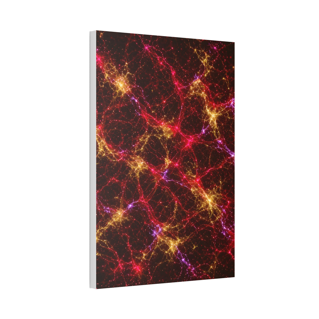 Neon Mycelium - Rainbow Nerve Glossy Canvas