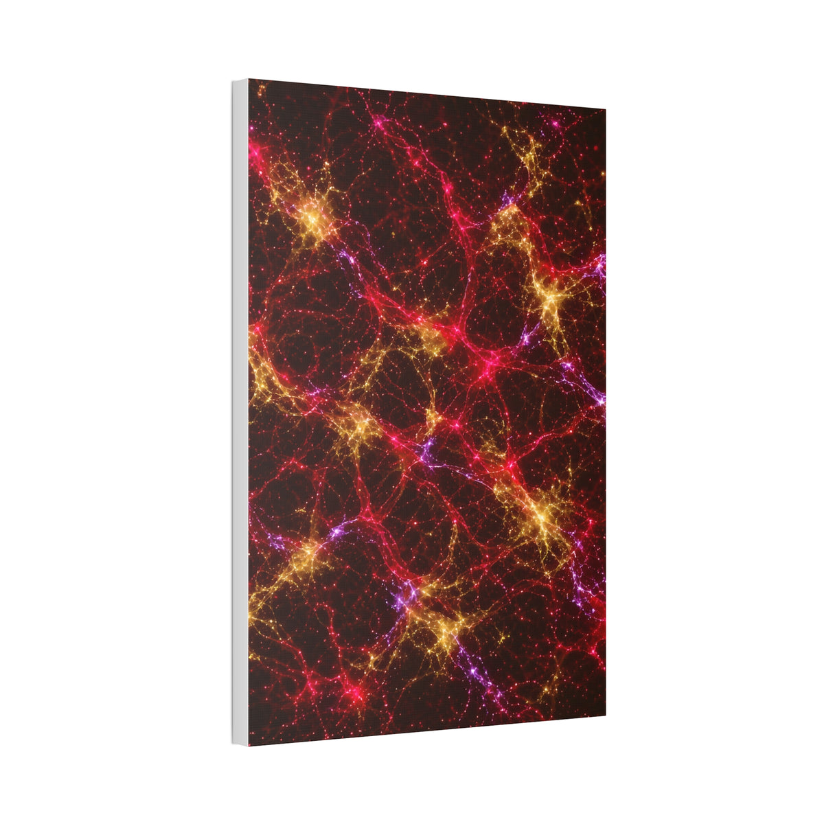 Neon Mycelium - Rainbow Nerve Glossy Canvas