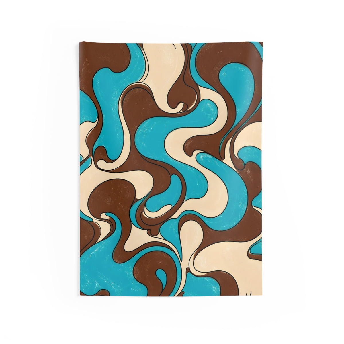 Fillmore Flow - Turquoise & Chocolate Tapestry