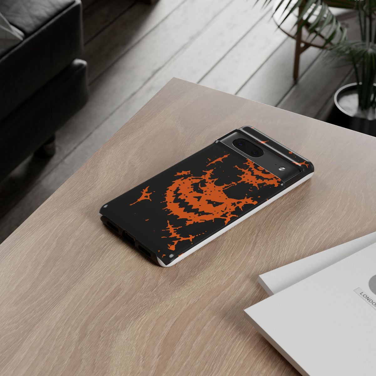 Orange Spiderweb Pumpkin Phone Case