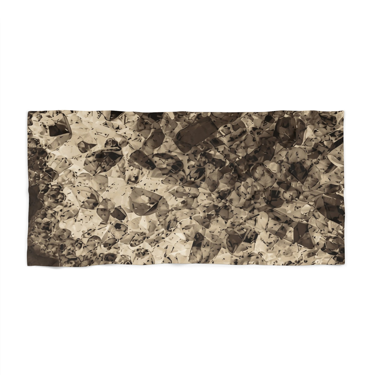 Geode Core - Ink on Paper Beach Towel