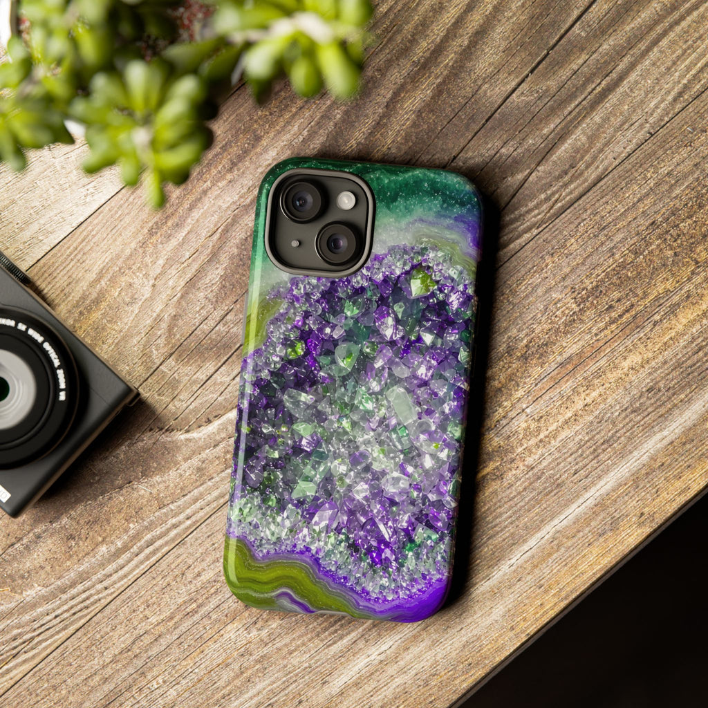 Geode Core - Ruby Emerald Phone Case