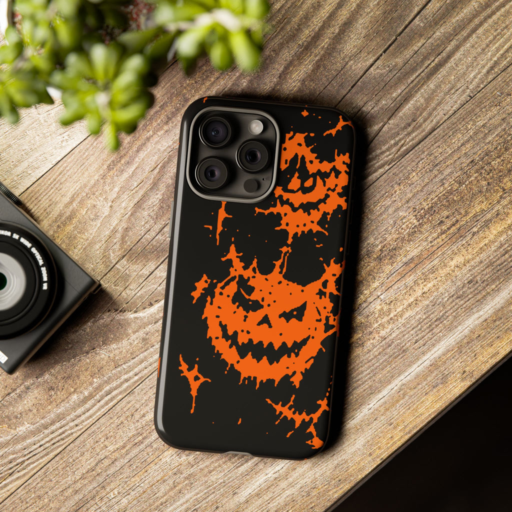 Orange Spiderweb Pumpkin Phone Case